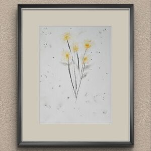Wathercolor Florar yellow 💛 painting